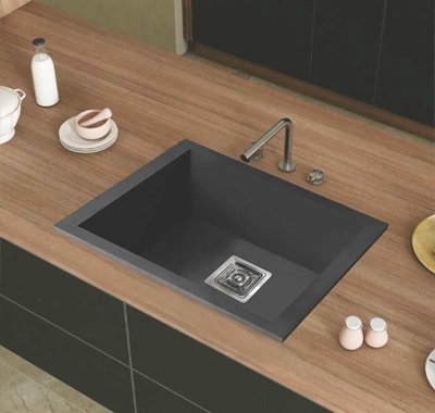 black single bowl quartz sinks