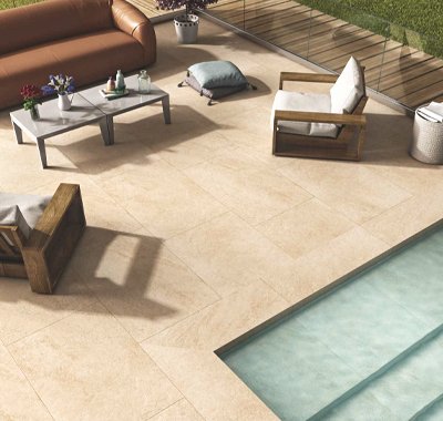 stone beige outdoor tiles