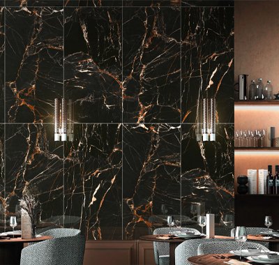 Black wall tiles
