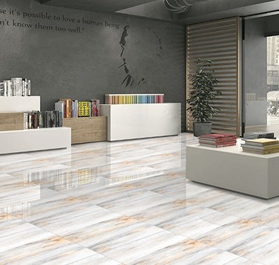 glossy finish ceramic floor tile designs