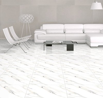 White Ceramic floor tiles