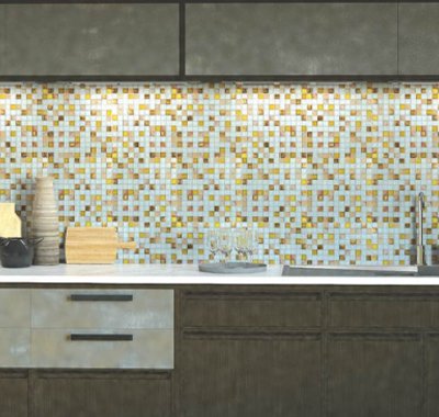 mosaic glass tile for kitchen backsplash